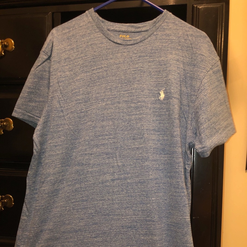 Soft blue mens short sleeve Polo
